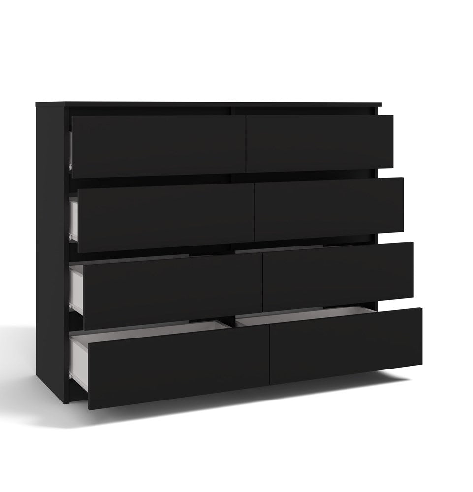 Kommode Wolfgang Schwarz mit 120 Schubladen 120 cm