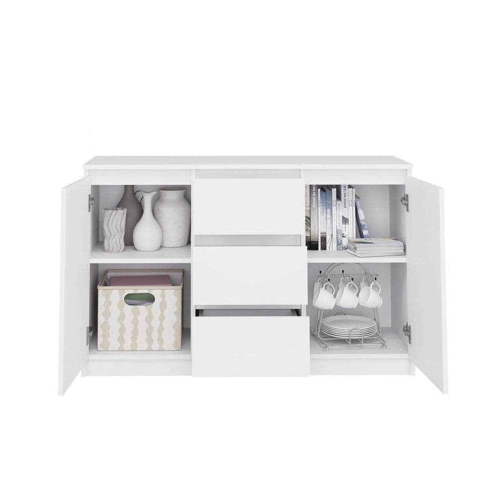 Kommode Wolfgang Weiß mit 3 Schubladen 120 cm