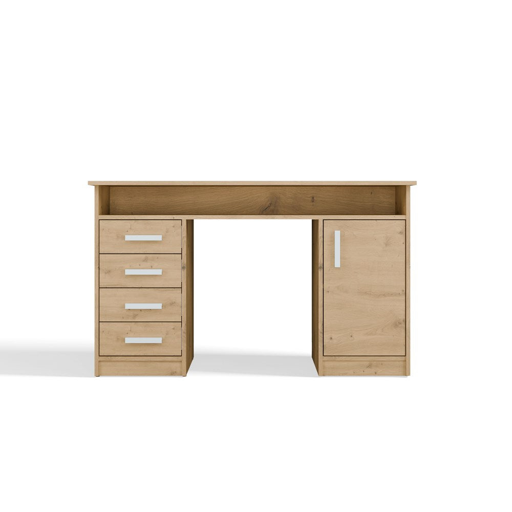 Schreibtisch UTE Artisan Eiche mit 4 Schubladen 125 cm