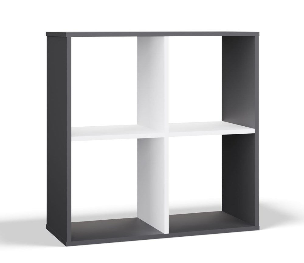 Regal Frank Weiß / Anthrazit 2x2