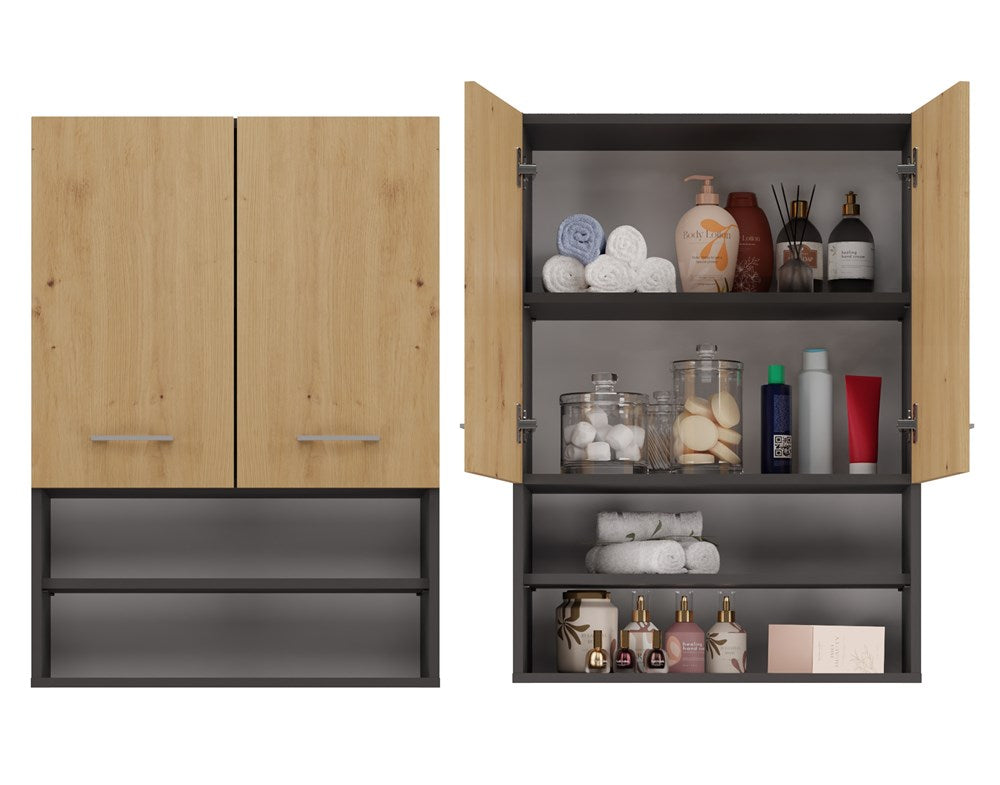 Badezimmerschrank Peter Anthrazit/Artisan