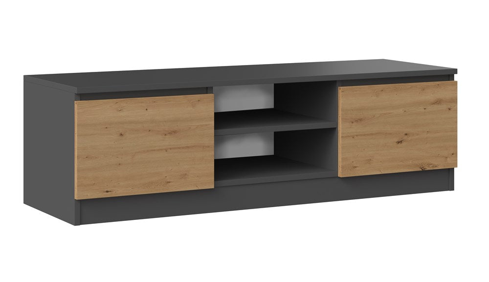 TV-Lowboard Malwa Anthrazit/Artisan-Eiche