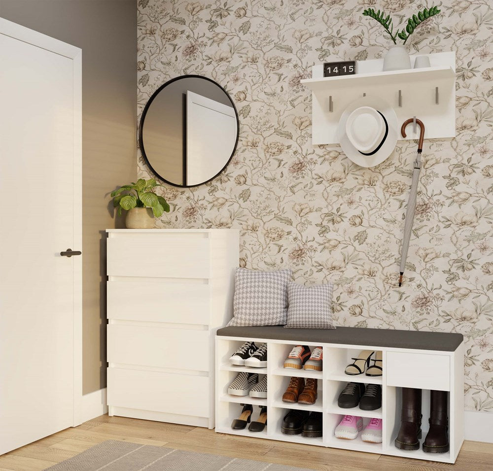 Schuhschrank MAO Weiß mit 1 Schublade