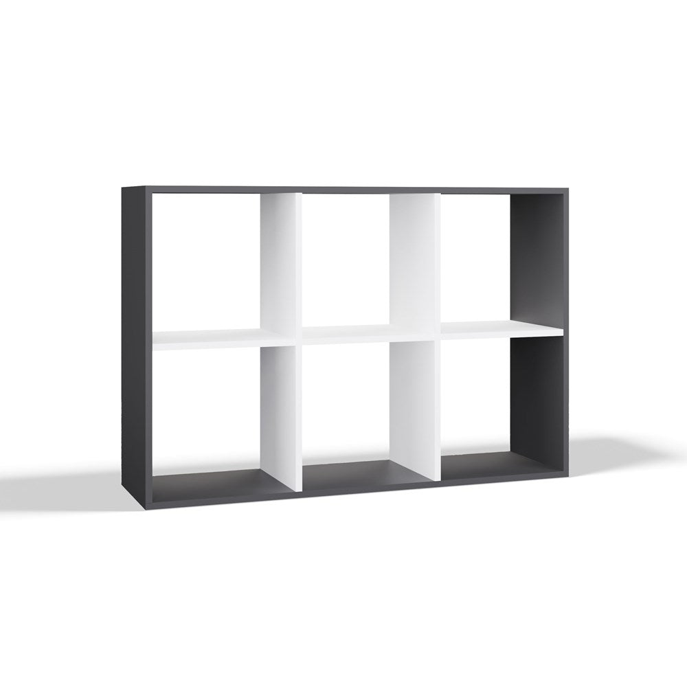 Standregal Frank Anthrazit/Weiß 2x3