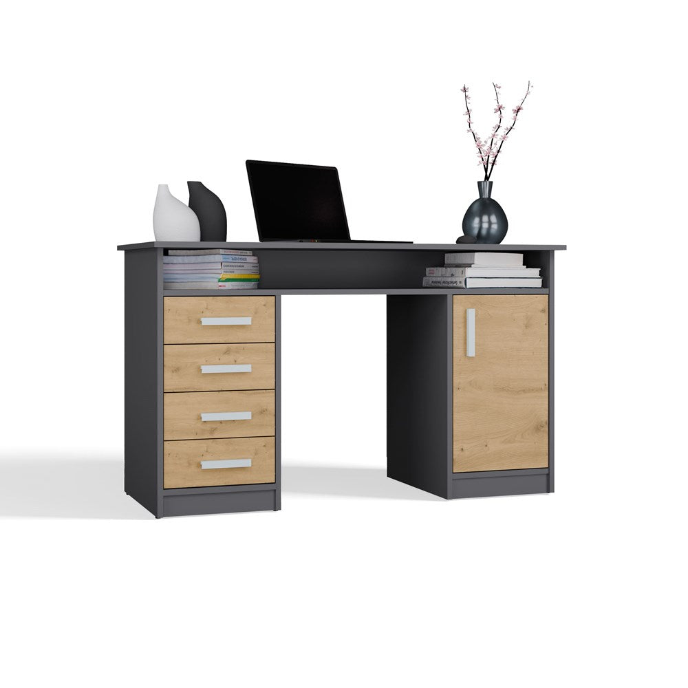 Schreibtisch UTE Anthrazit/Artisan 125 cm
