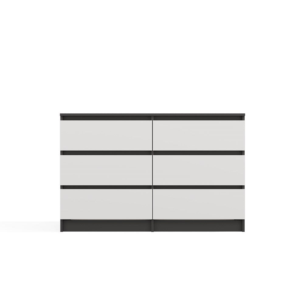 Kommode Malwa M6 in Anthrazit/Weiß