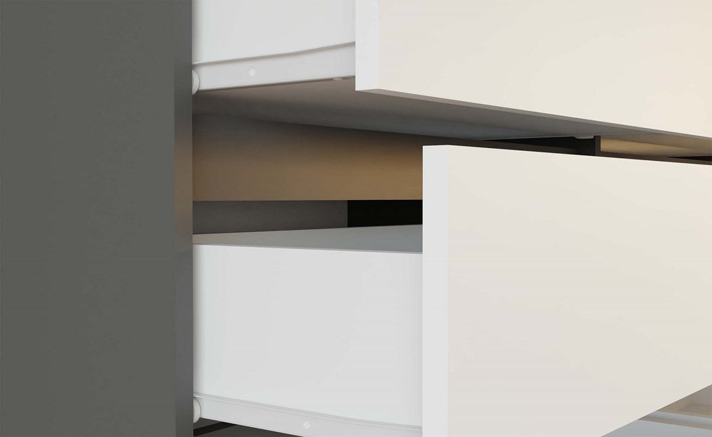 Kommode Malwa M6 in Anthrazit/Weiß