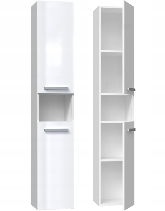 Badezimmerschrank Heinrich Weiß Hochglanz 31 cm breit