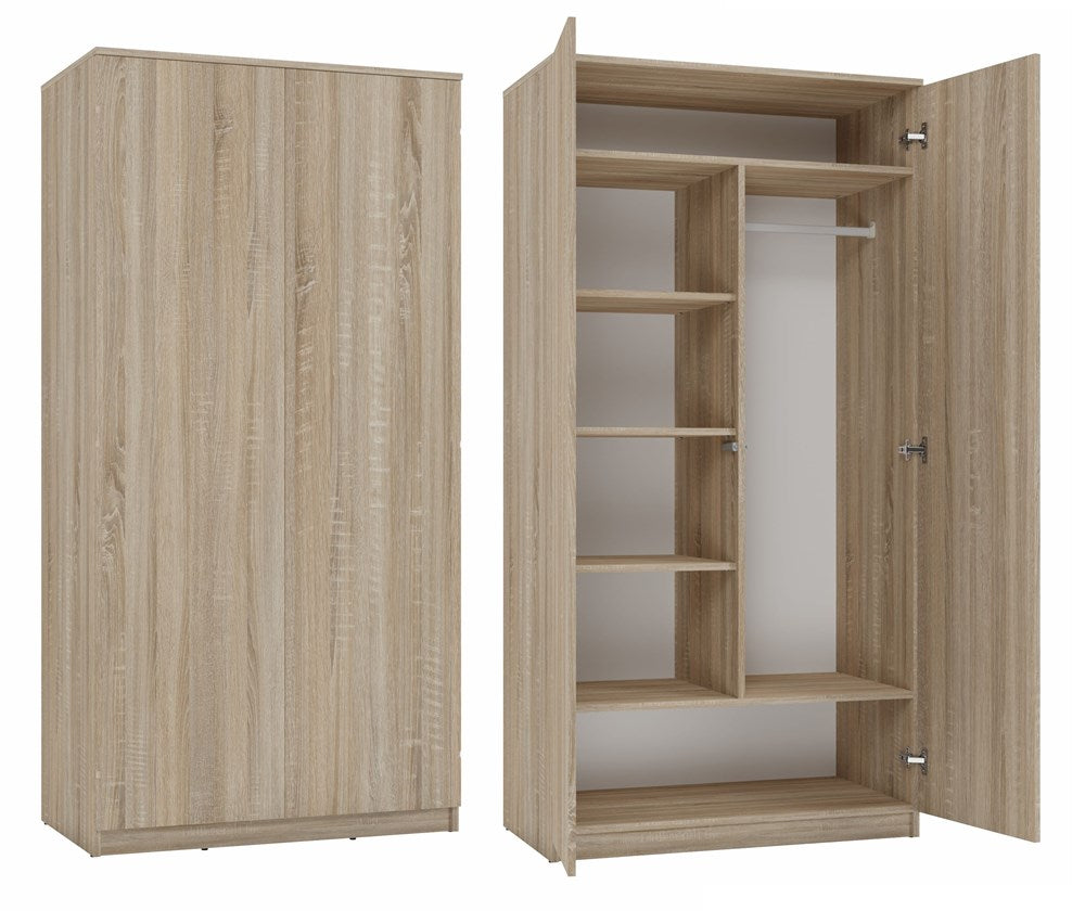 Kleiderschrank Wolfgang Sonoma Eiche TIP-ON 90 cm