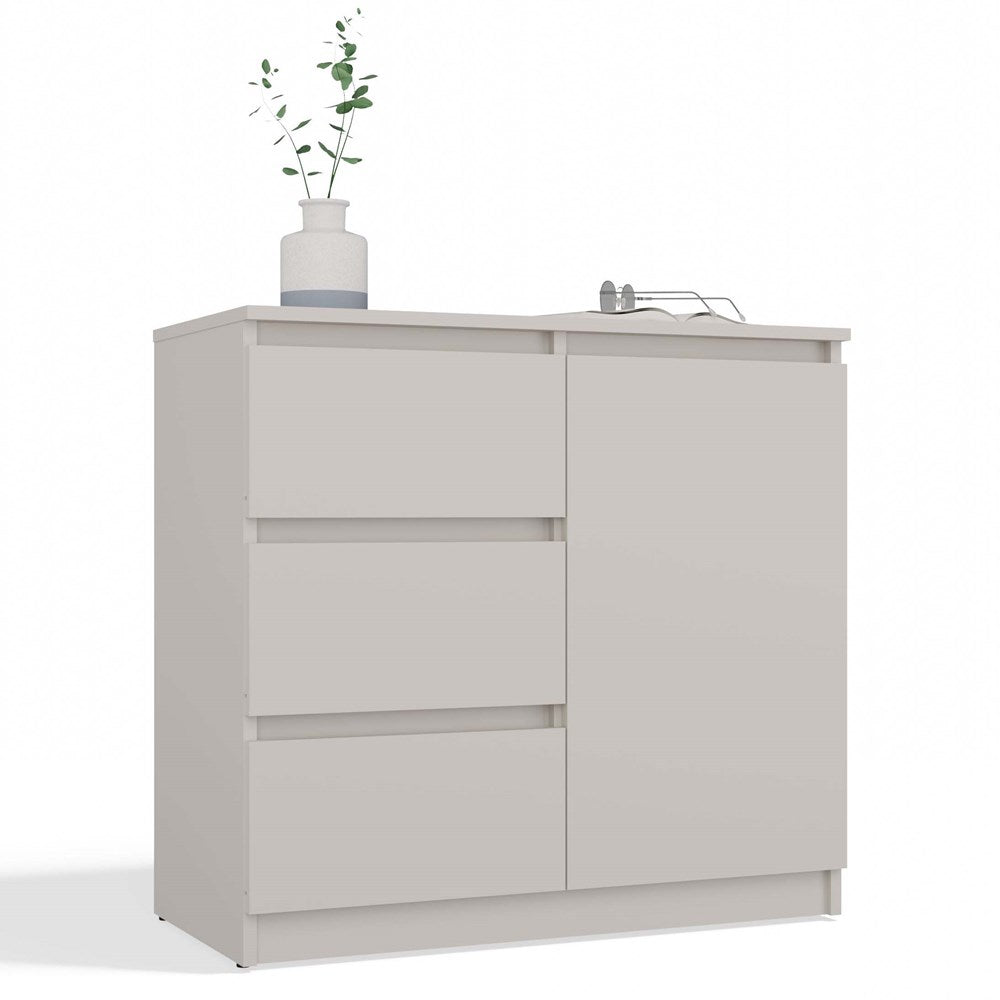 Kommode Wolfgang Kaschmir mit 1 Tür 80 cm