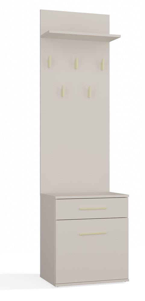 Garderobenhalter DUO in Kaschmir mit Ablage und 5 Haken