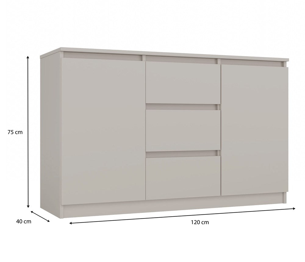 Kommode Wolfgang Kaschmir 120 cm
