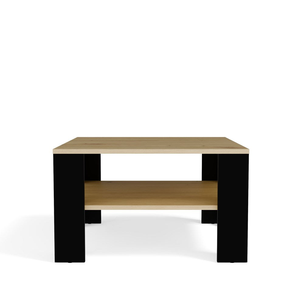 Couchtisch UNO Artisan-Eiche und Schwarz 68x68