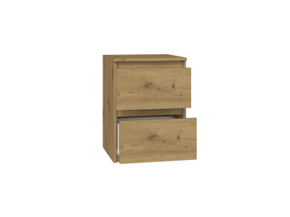 Nachttisch Wolfgang Artisan Eiche mit 2 Schubladen 30 cm breit