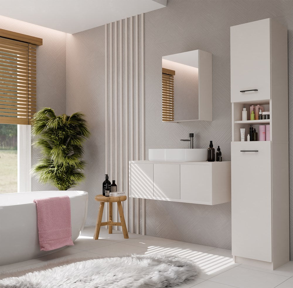 Badezimmerschrank Peter Kaschmir mit Spiegel 40 cm breit