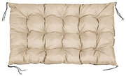 Gartenkissen 120x80 cm für Palettenbank wasserfest beige mit Befestigungsschnüren
