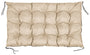 Gartenkissen 120x80 cm für Palettenbank wasserfest beige mit Befestigungsschnüren