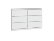 Kommode Wolfgang Weiß mit 6 Schubladen, 120 cm