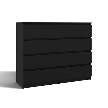 Kommode Wolfgang Schwarz mit 120 Schubladen 120 cm