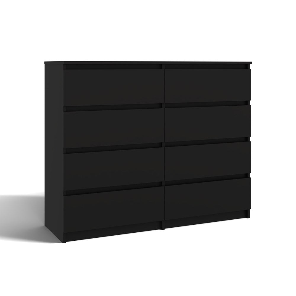 Kommode Wolfgang Schwarz mit 120 Schubladen 120 cm