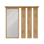 Garderobe Patrick Artisan Eiche mit Spiegel