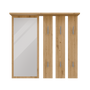 Garderobe Patrick Artisan Eiche mit Spiegel
