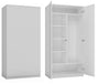 Kleiderschrank Wolfgang 90 cm mit TIP-ON und 7 Einlegeböden – Weiß