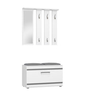 Garderobe Patrick Weiß mit Spiegel
