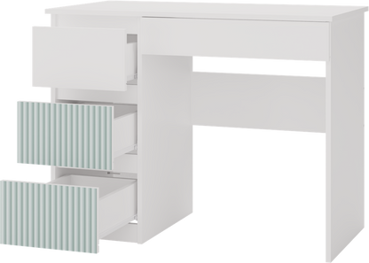 Schreibtisch Gisela Mint/Weiß links 98 cm