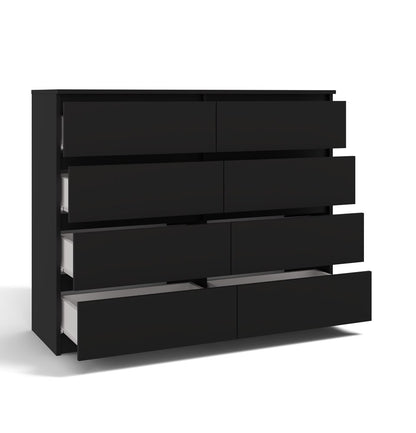 Kommode Wolfgang Schwarz mit 120 Schubladen 120 cm