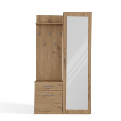 Garderobe UWE Artisan Eiche links mit Spiegel 50 cm