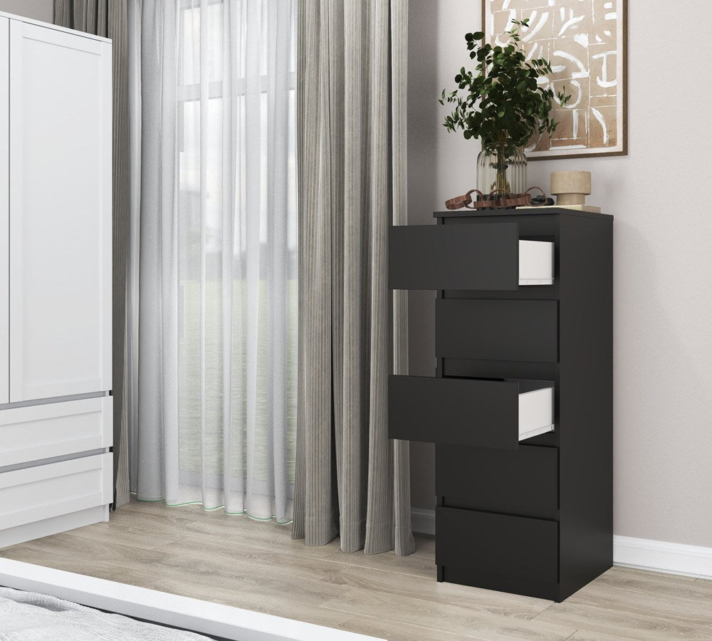 Kommode Wolfgang Schwarz 40 cm breit