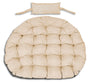 Gartenkissen 110 x 90 cm für "Storchennest" - Hängesessel wasserfest beige mit Kopfstütze