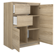 Kommode Wolfgang Sonoma Eiche mit 2 Türen und 2 Schubladen, 70 cm