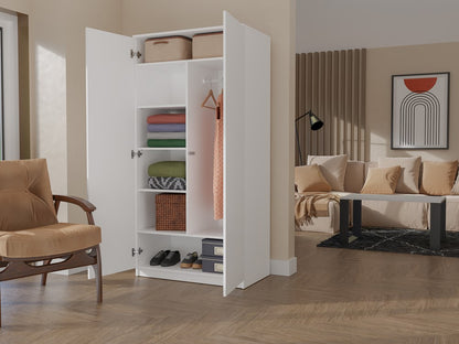 Kleiderschrank Wolfgang Weiß TIP-ON 90 cm