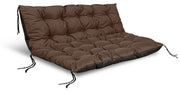 Set zwei Gartenkissen 120x80 cm und 120x40 cm für Palettenbank wasserdicht in braun
