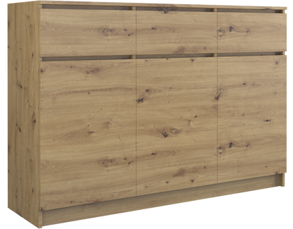 Kommode Malwa 3D3S in Eiche Artisan