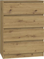Kommode Wolfgang Artisan Eiche mit 4 Schubladen, 70 cm