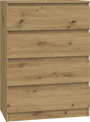 Kommode Wolfgang Artisan Eiche mit 4 Schubladen, 70 cm