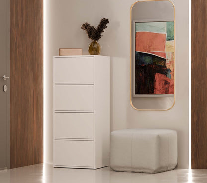 Kommode Helmut Weiß mit 4 Türen TIP-ON