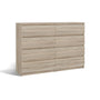 Sideboard Wolfgang Sonoma Eiche mit 8 Schubladen, 138 cm