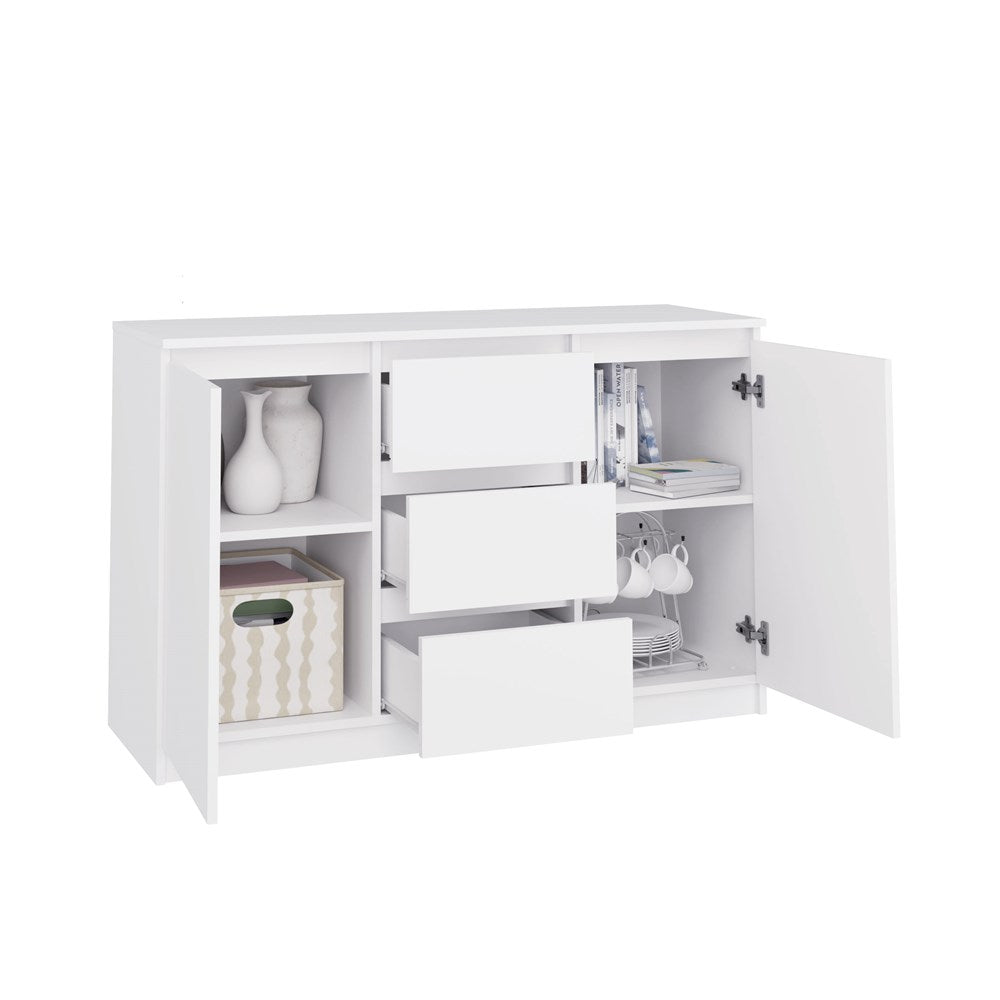 Kommode Wolfgang Weiß mit 3 Schubladen 120 cm