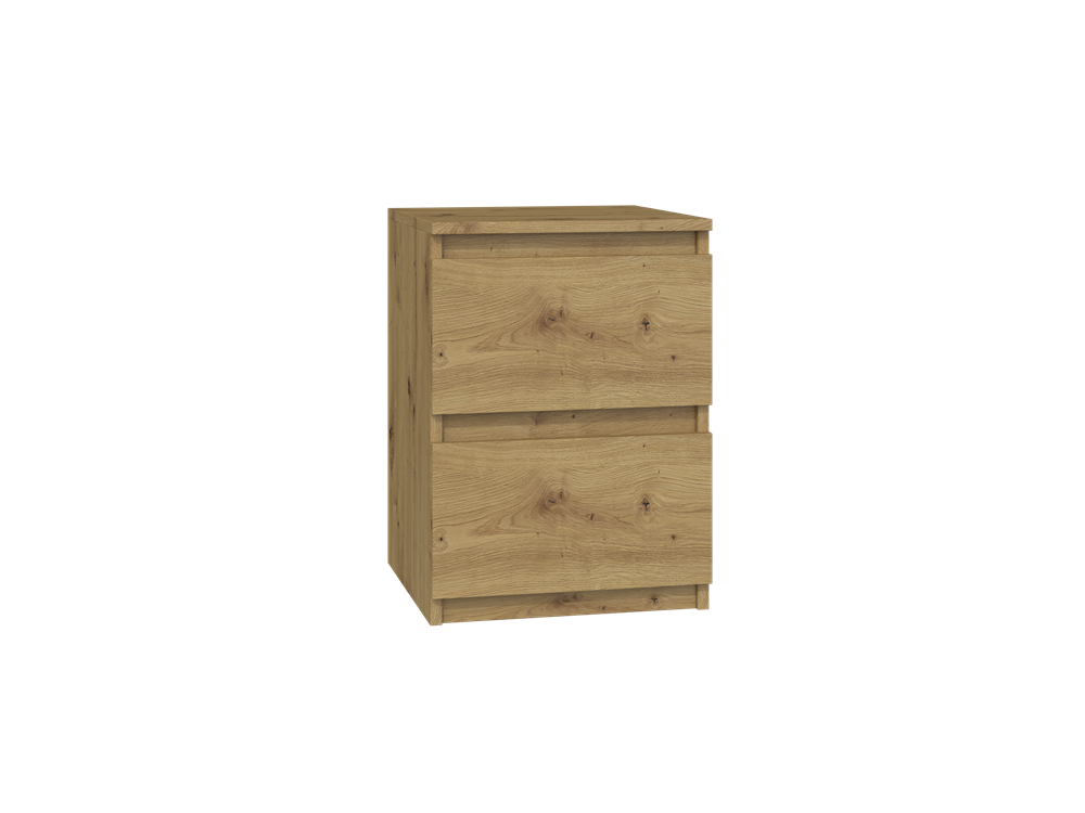 Nachttisch Wolfgang Artisan Eiche mit 2 Schubladen 30 cm breit