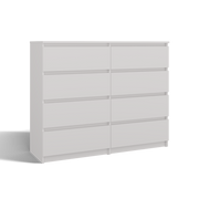 Kommode Wolfgang Weiß mit 6 Schubladen, 120 cm