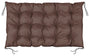 Gartenkissen 120x80 cm für Palettenbank wasserdicht braun mit Befestigungsschnüren