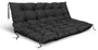 Set zwei Gartenkissen 120x80 cm und 120x40 cm für Palettenbank wasserdicht in schwarz