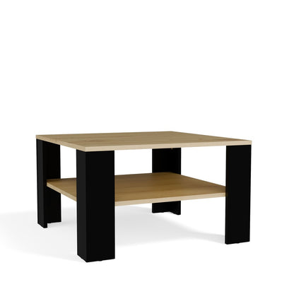 Couchtisch UNO Artisan-Eiche und Schwarz 68x68