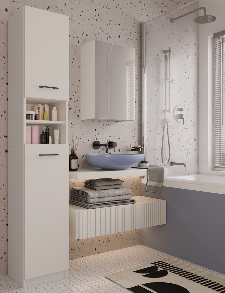 Badezimmerschrank Peter Kaschmir mit Spiegel 40 cm breit