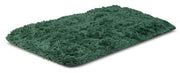 Shaggy Teppich Antirutsch 80x120 cm Grün mit schwarzem Rand