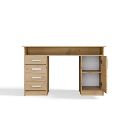Schreibtisch UTE Artisan Eiche mit 4 Schubladen 125 cm